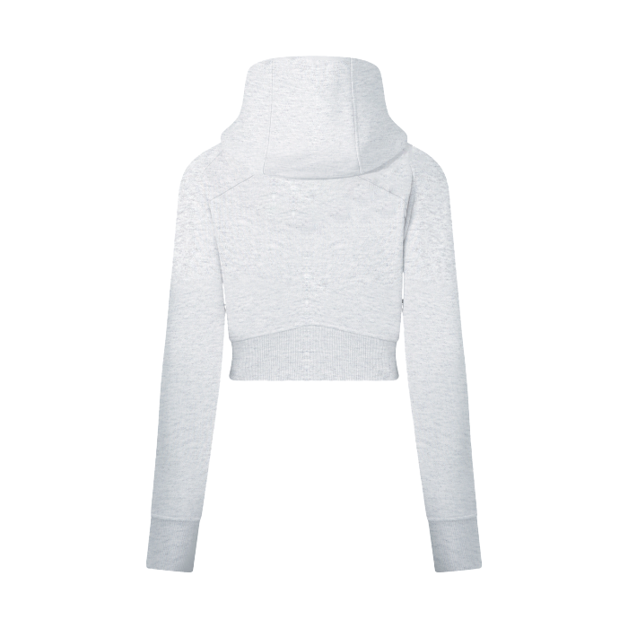 Women's Simplicity Cropped Zip Hoodie