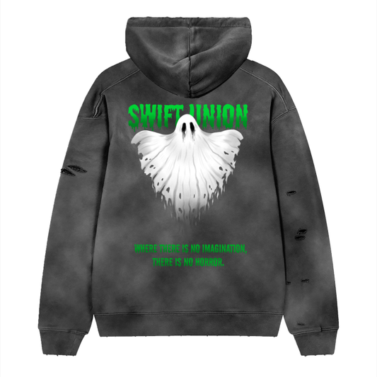 Heavyweight Frayed Ghost Hoodie