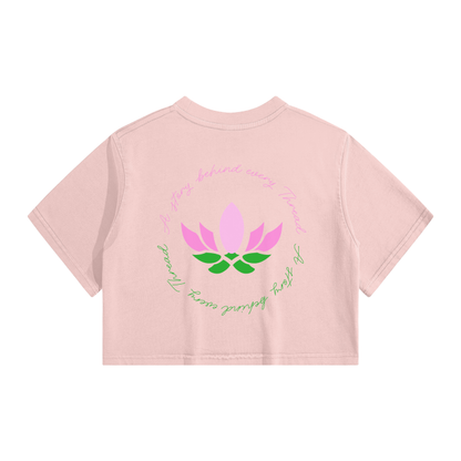 Women's Washed Lotus Crop