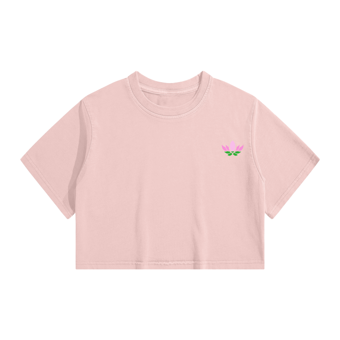 Women's Washed Lotus Crop