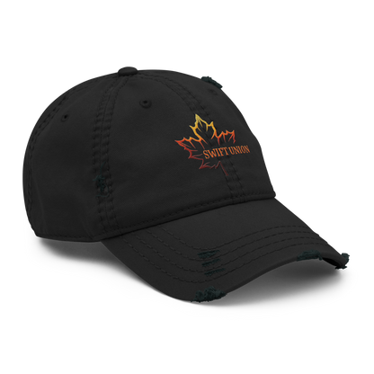 Fall Edition Embroidered Distressed Hat